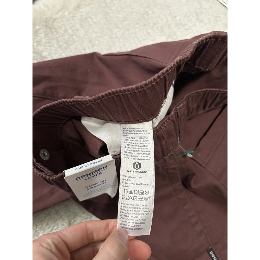 New Denizen Levi's‎ Men's Burgundy Jogger Pants Size XS Stretch